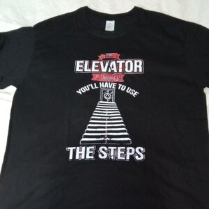 Black Graphic Tee - Elevator Design